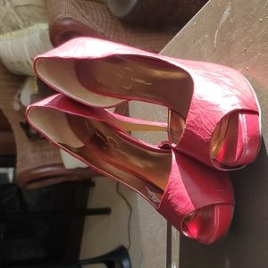 JESSICA SIMPSON LEATHER HEELS